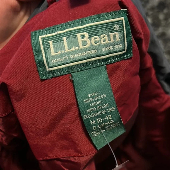 Gray and Red L.L. Bean Hooded Coat - Picture 5 of 5